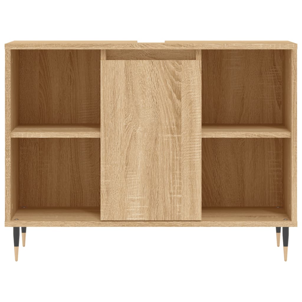 Mueble de baño madera de ingeniería roble Sonoma 80x33x60 cm - Vetonek