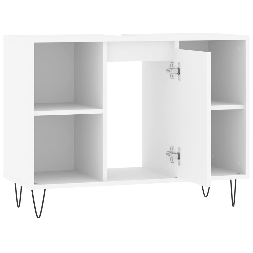 Mueble de baño madera de ingeniería blanco 80x33x60 cm v6395 - Vetonek