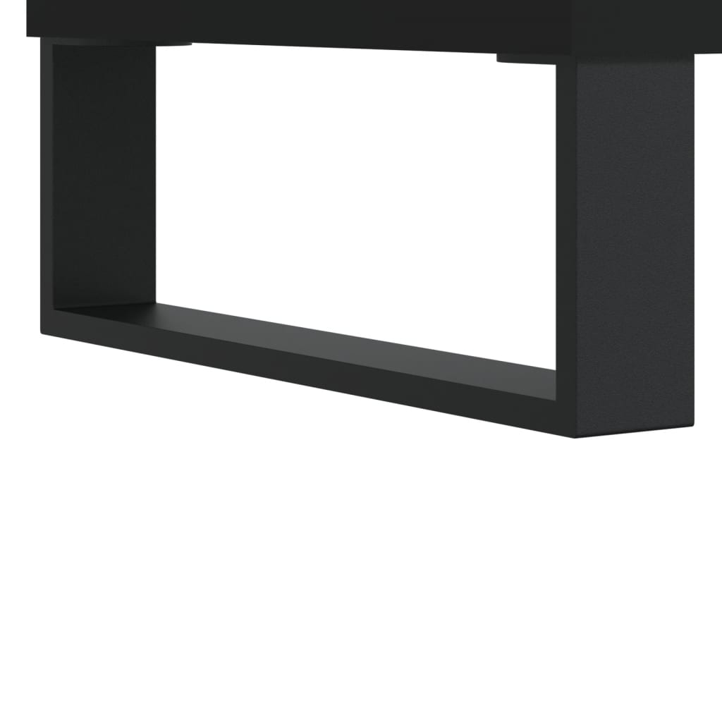 Mueble de baño madera de ingeniería negro 80x33x60 cm vidaXL