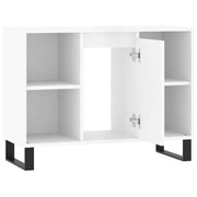 Mueble de baño madera de ingeniería blanco brillo 80x33x60 cm v6494 - Vetonek