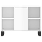 Mueble de baño madera de ingeniería blanco brillo 80x33x60 cm v6494 - Vetonek
