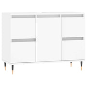 Vetonek Mueble de baño madera de ingeniería blanco 80x33x60 cm
