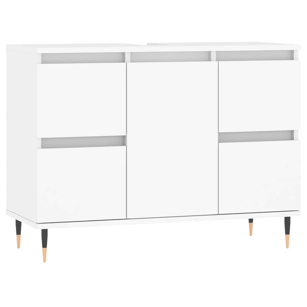 Mueble de baño madera de ingeniería blanco 80x33x60 cm - Vetonek
