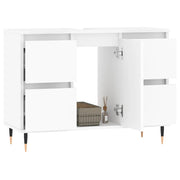 Mueble de baño madera de ingeniería blanco 80x33x60 cm - Vetonek