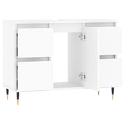 Mueble de baño madera de ingeniería blanco 80x33x60 cm - Vetonek