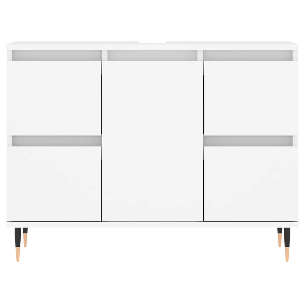 Mueble de baño madera de ingeniería blanco 80x33x60 cm - Vetonek