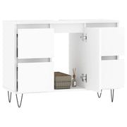 Mueble de baño madera de ingeniería blanco 80x33x60 cm - Vetonek
