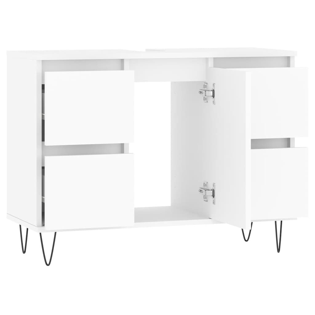 Mueble de baño madera de ingeniería blanco 80x33x60 cm - Vetonek