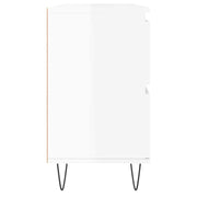 Mueble de baño madera de ingeniería blanco brillo 80x33x60 cm v6654 - Vetonek