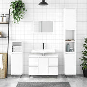 Mueble de baño madera de ingeniería blanco brillo 80x33x60 cm v6654 Vetonek