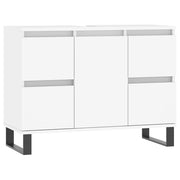Vetonek Mueble de baño madera de ingeniería blanco 80x33x60 cm