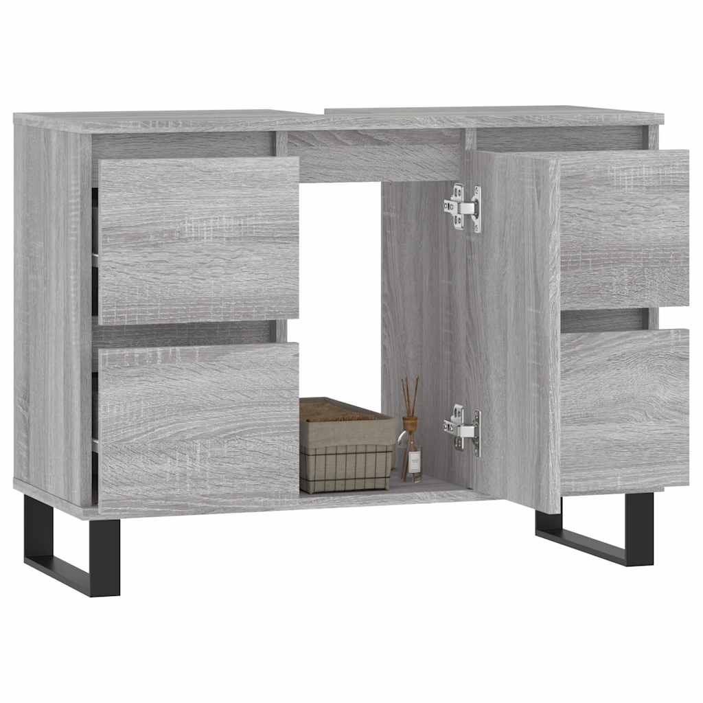 Sonoma Grey Engineering Holzbadmöbel 80x33x60 cm