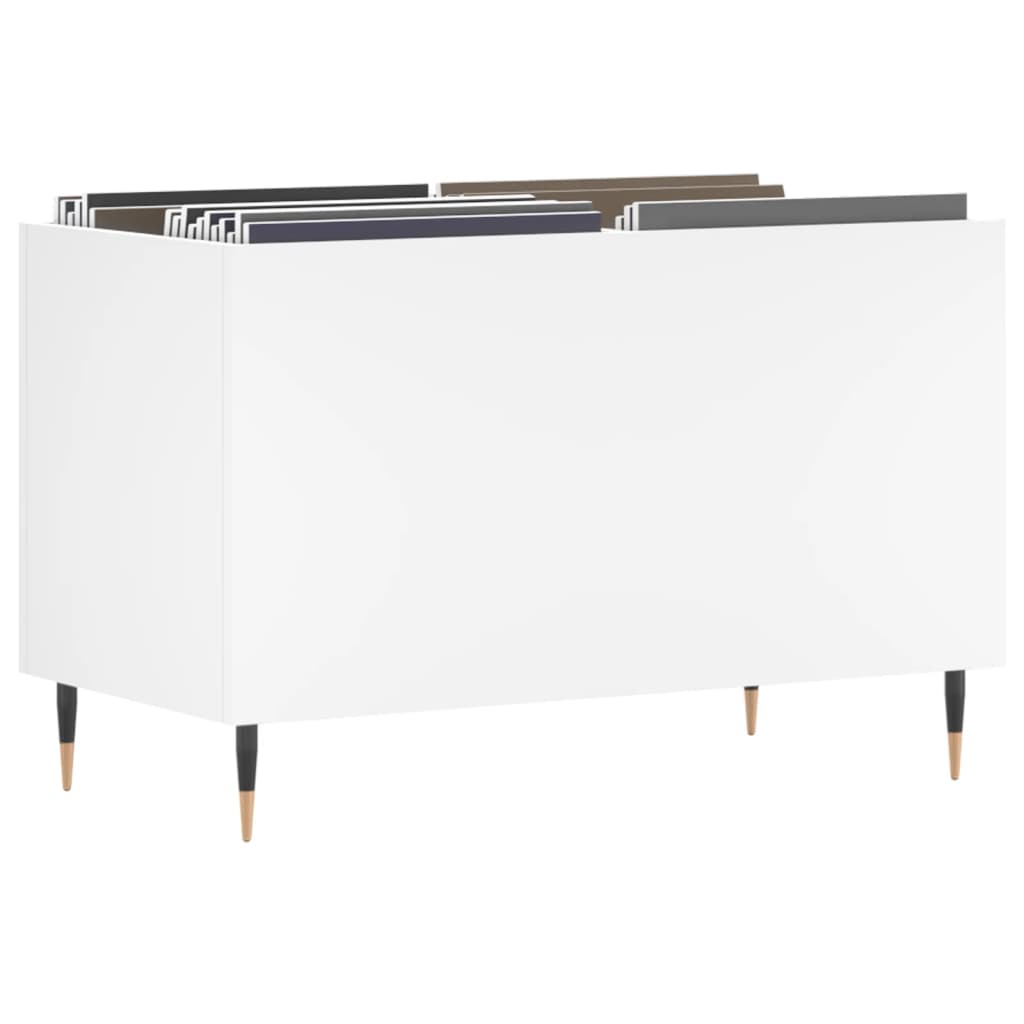 Mueble para discos madera blanco 74,5x38x48 cm