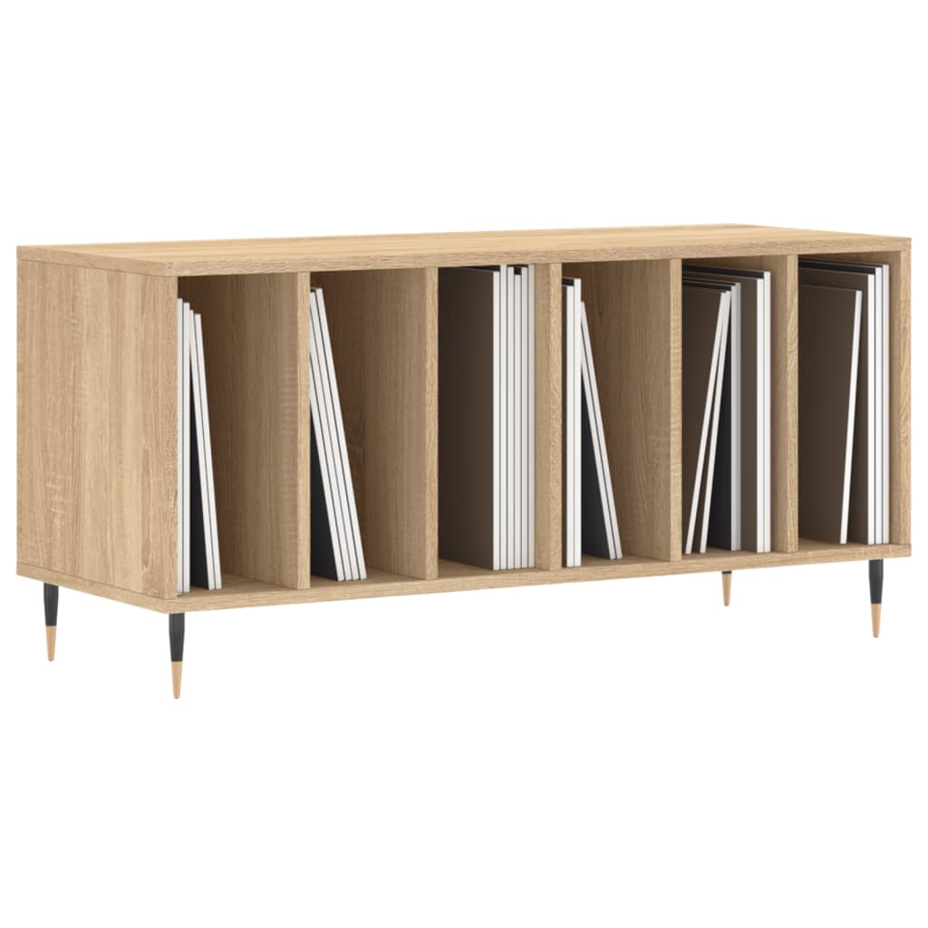 Mueble discos madera roble Sonoma 100x38x48 cm