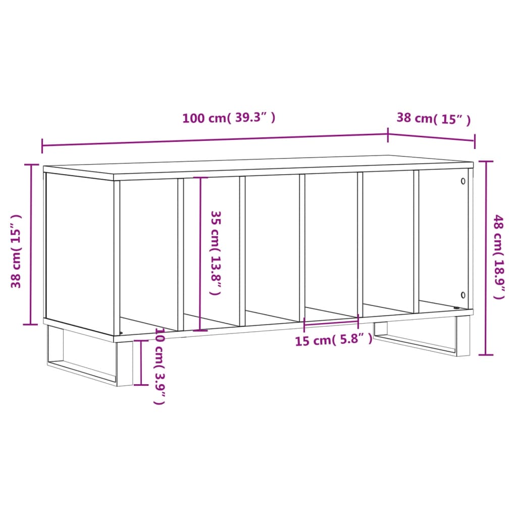 Disques en bois blanc 100x38x48 cm