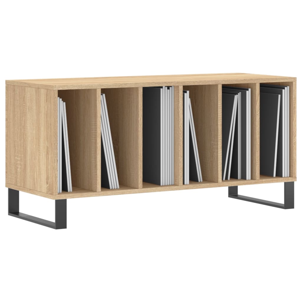 Mueble discos madera roble Sonoma 100x38x48 cm