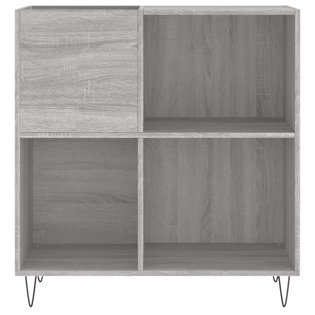 Mueble discos madera contrachapada gris Sonoma 84,5x38x89 cm V78