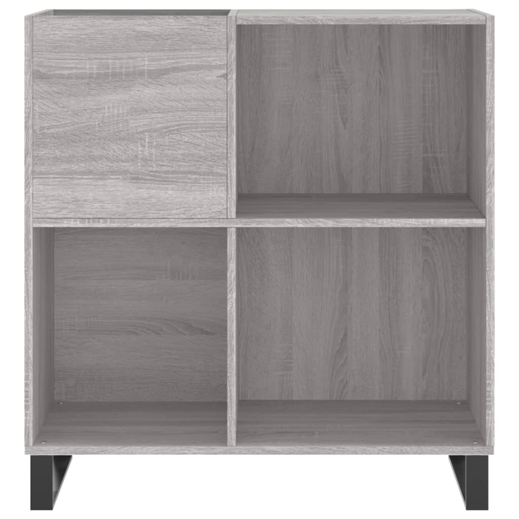 Mueble discos madera contrachapada gris Sonoma 84,5x38x89 cm V86