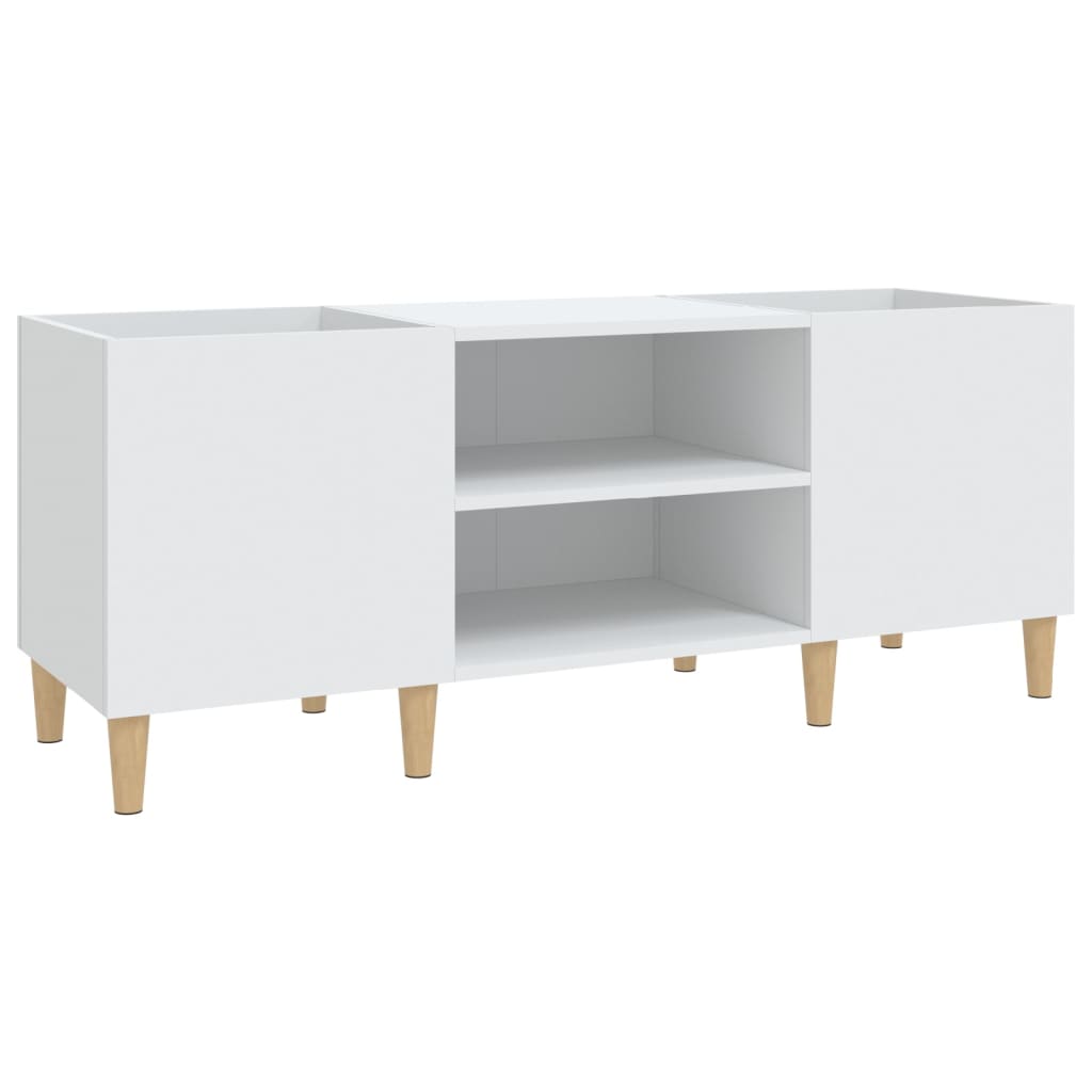 Mueble para discos madera blanco 121x38x48 cm vidaXL