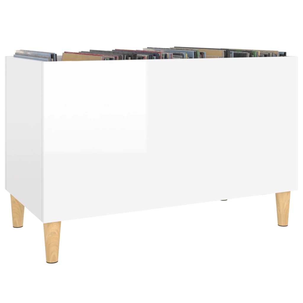 Mueble discos madera blanco brillo 74,5x38x48 cm vidaXL