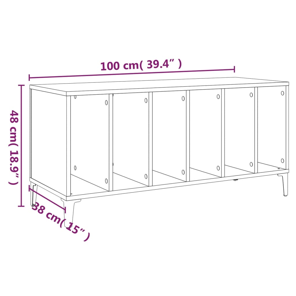 Discos de mobles Oak fumat 100x38x48 cm