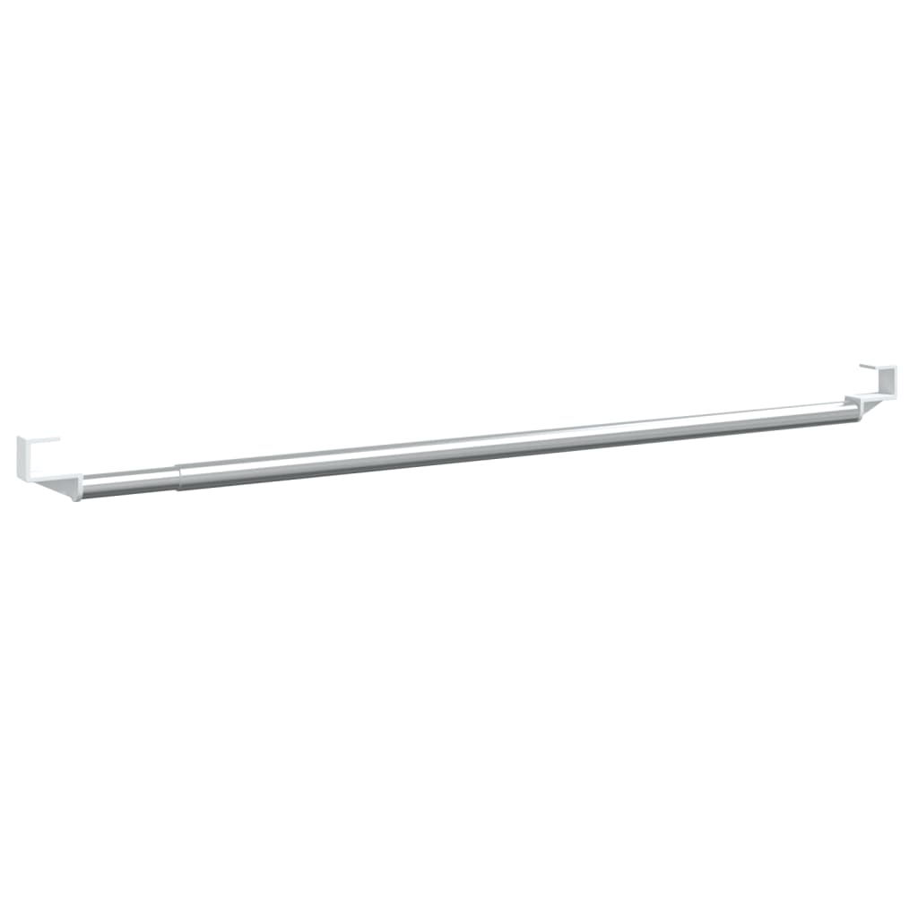 Rieles de cortina 2 uds aluminio blanco y plateado 40-60 cm - Vetonek