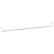 Rieles de cortina 2 uds aluminio blanco y plateado 90-135 cm v5779 - Vetonek