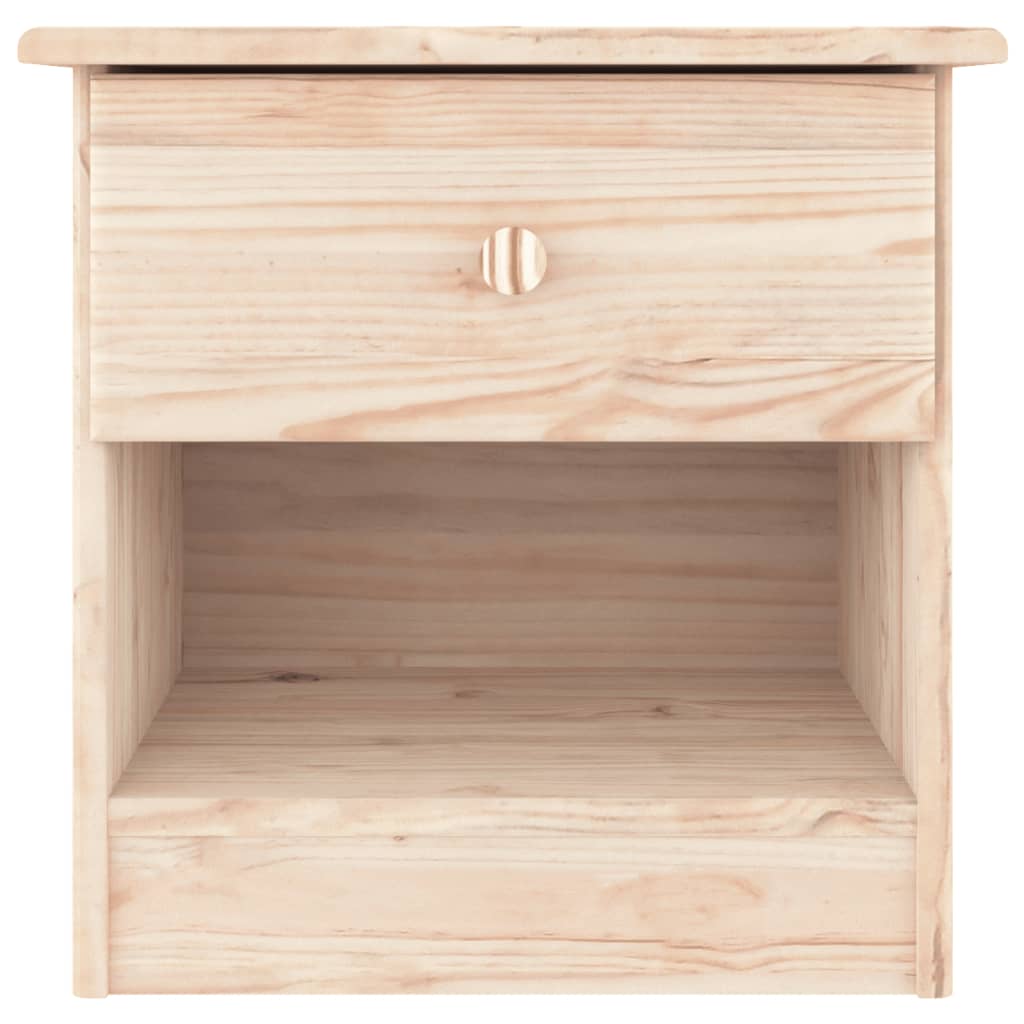 Mesita de noche ALTA madera maciza de pino 41x35x41 cm - Vetonek