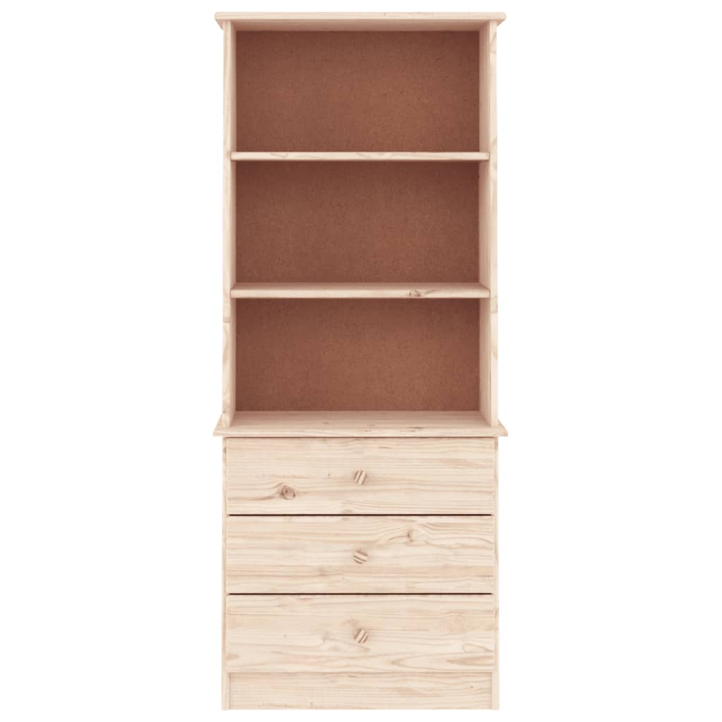 Bookstore con cassetti alti -wood Maciza Pino 60x35x142 cm