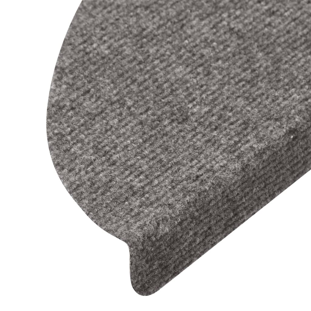 Alfombrilla autoadhesiva de escalera 10 uds gris 56x17x3 cm vidaXL