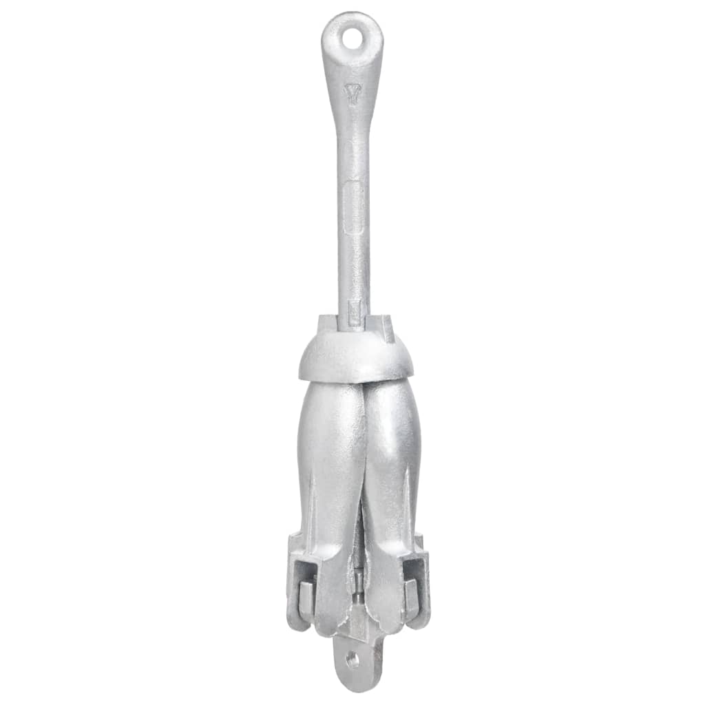 Ancla plegable cuerda hierro fundido galvanizado plata 8 kg vidaXL