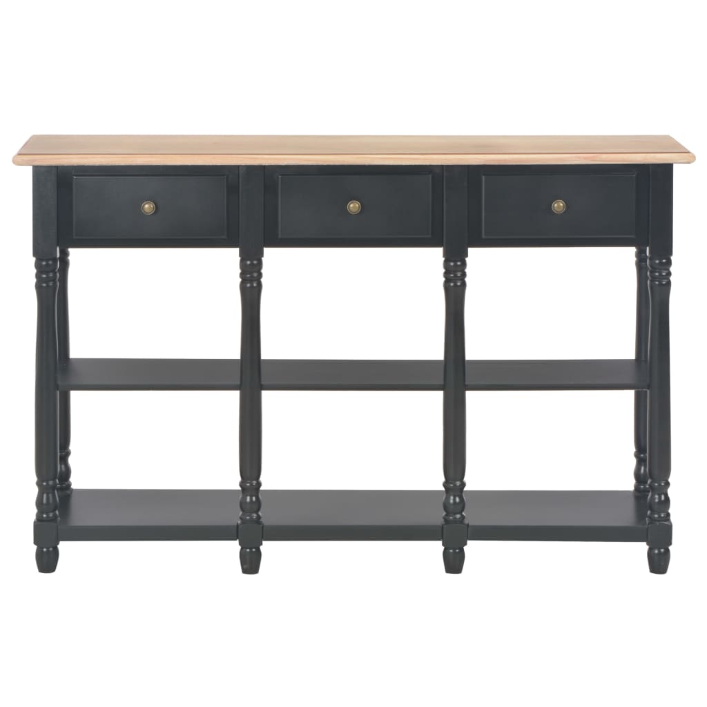 Mesa consola de madera de ingeniería negro 110x30x76cm - Vetonek