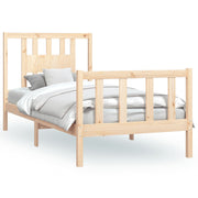 Vetonek Estructura de cama sin colchón madera maciza de pino 90x200 cm