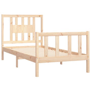 Estructura de cama sin colchón madera maciza de pino 90x200 cm - Vetonek