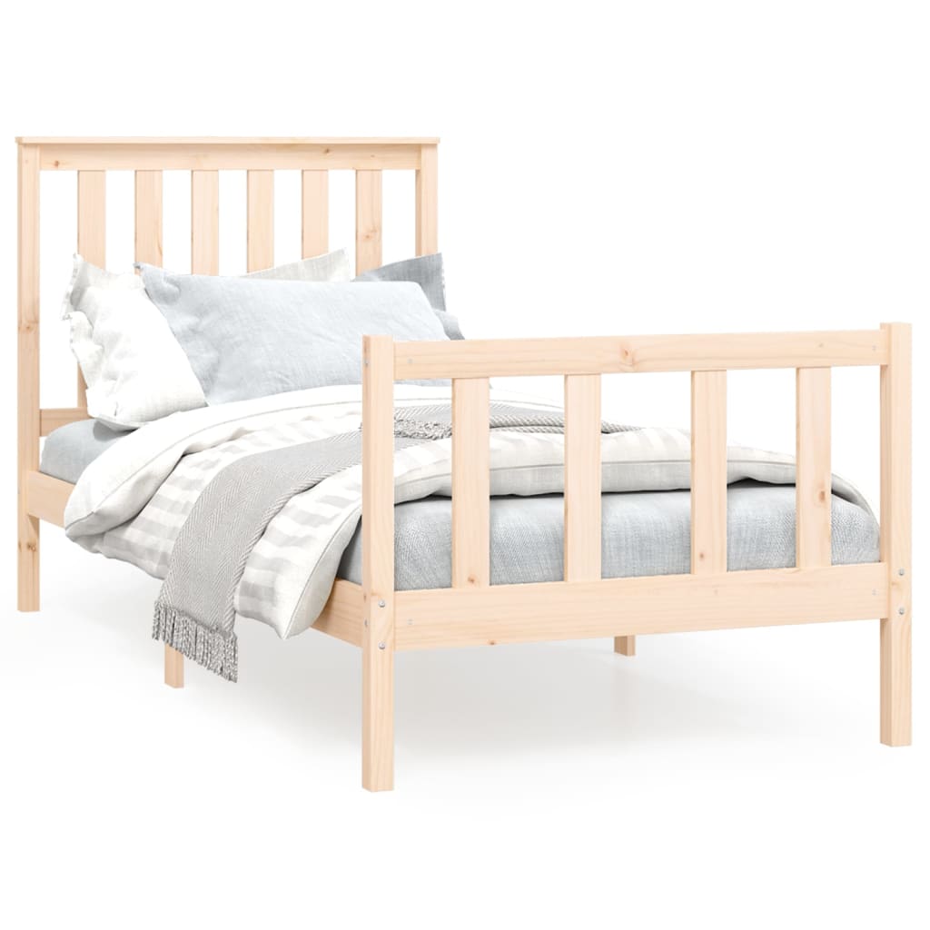 Estructura de cama sin colchón madera maciza de pino 100x200 cm vidaXL