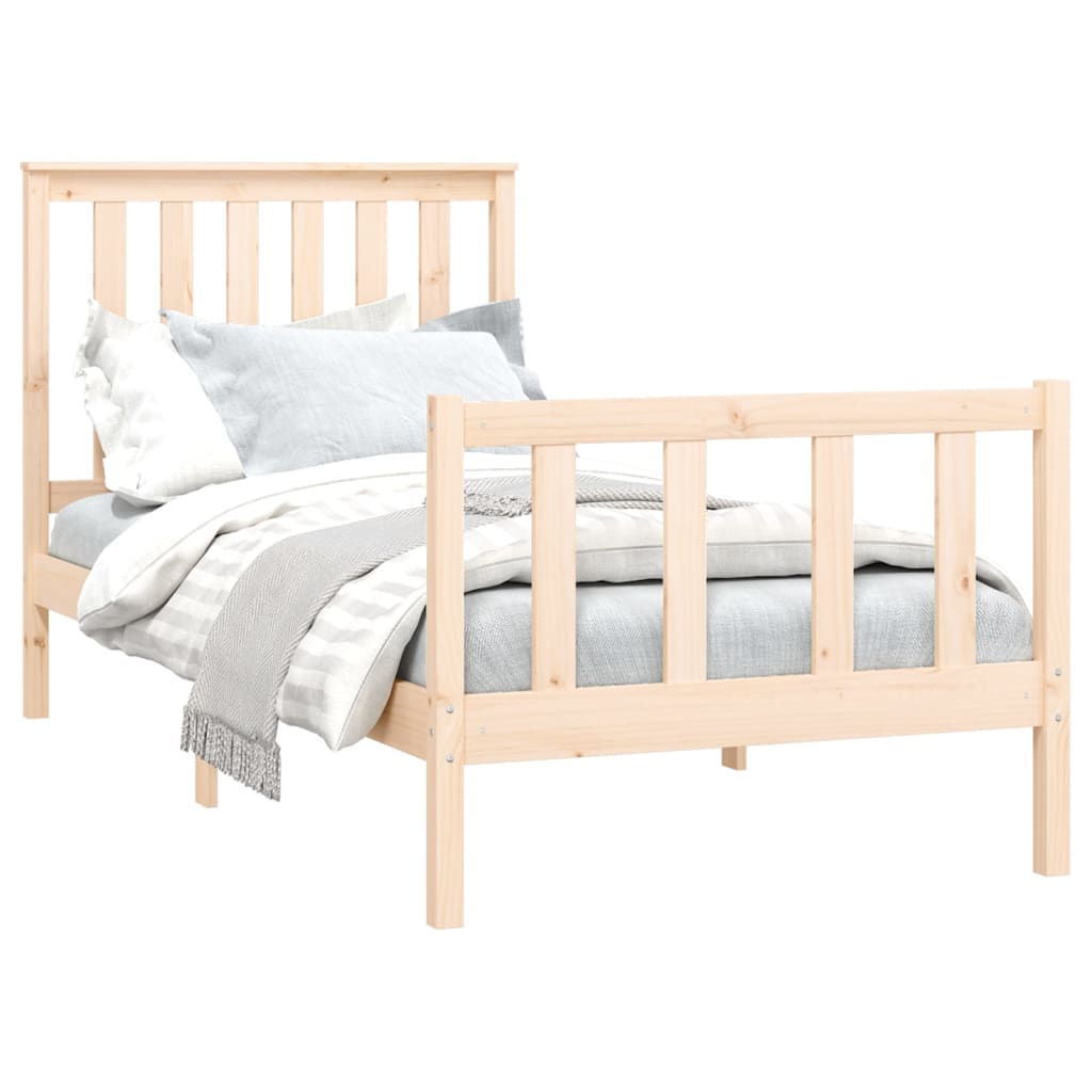 Estructura de cama sin colchón madera maciza de pino 100x200 cm vidaXL