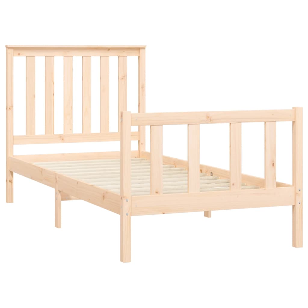 Estructura de cama sin colchón madera maciza de pino 100x200 cm vidaXL