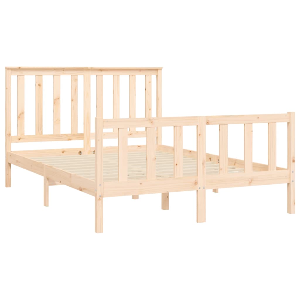 Estructura de cama sin colchón madera de pino blanca 140x200 cm vidaXL