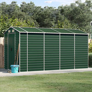 Cobertizo de jardín acero galvanizado verde 191x385x198 cm v4351 Vetonek