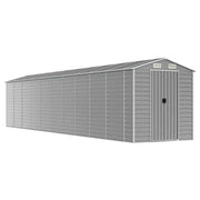 Vetonek Cobertizo de jardín acero galvanizado gris claro 191x895x198 cm
