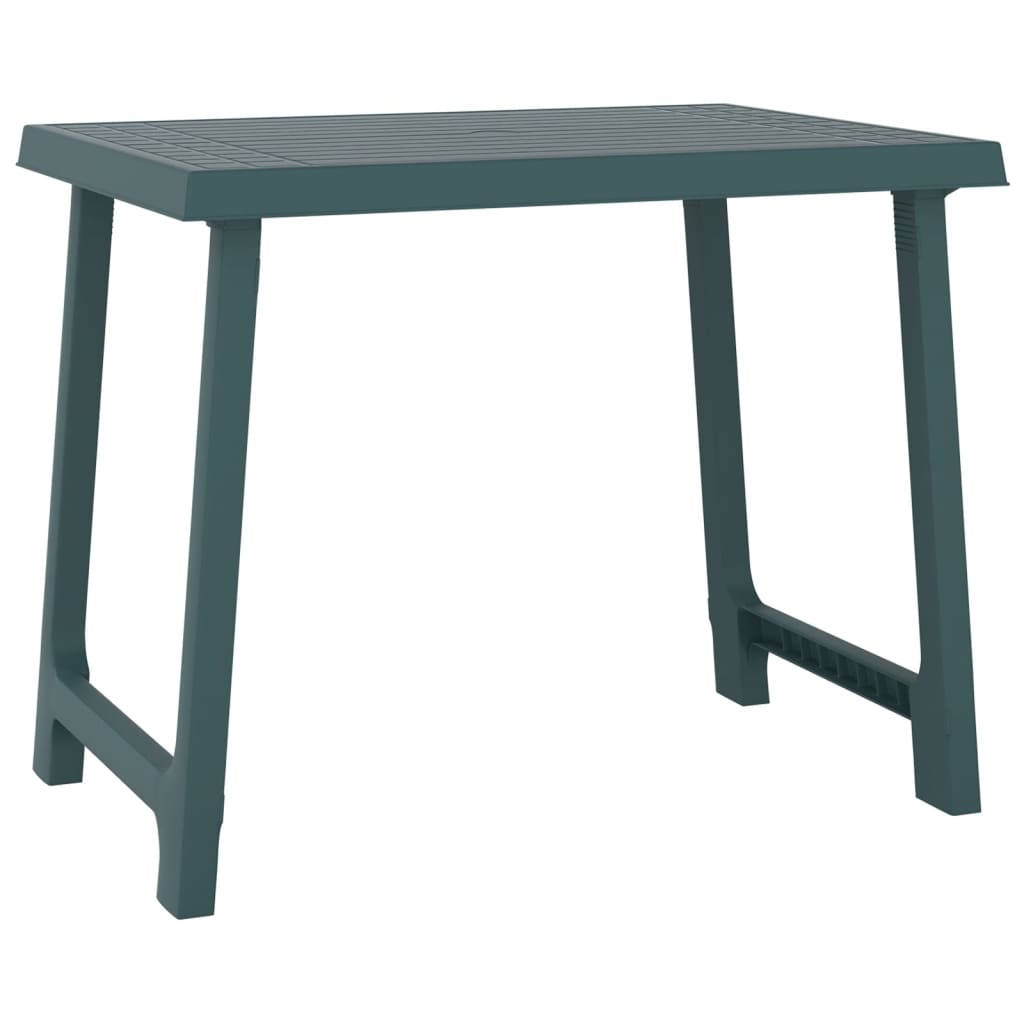 Mesa de camping con aspecto de madera PP verde 79x56x64 cm