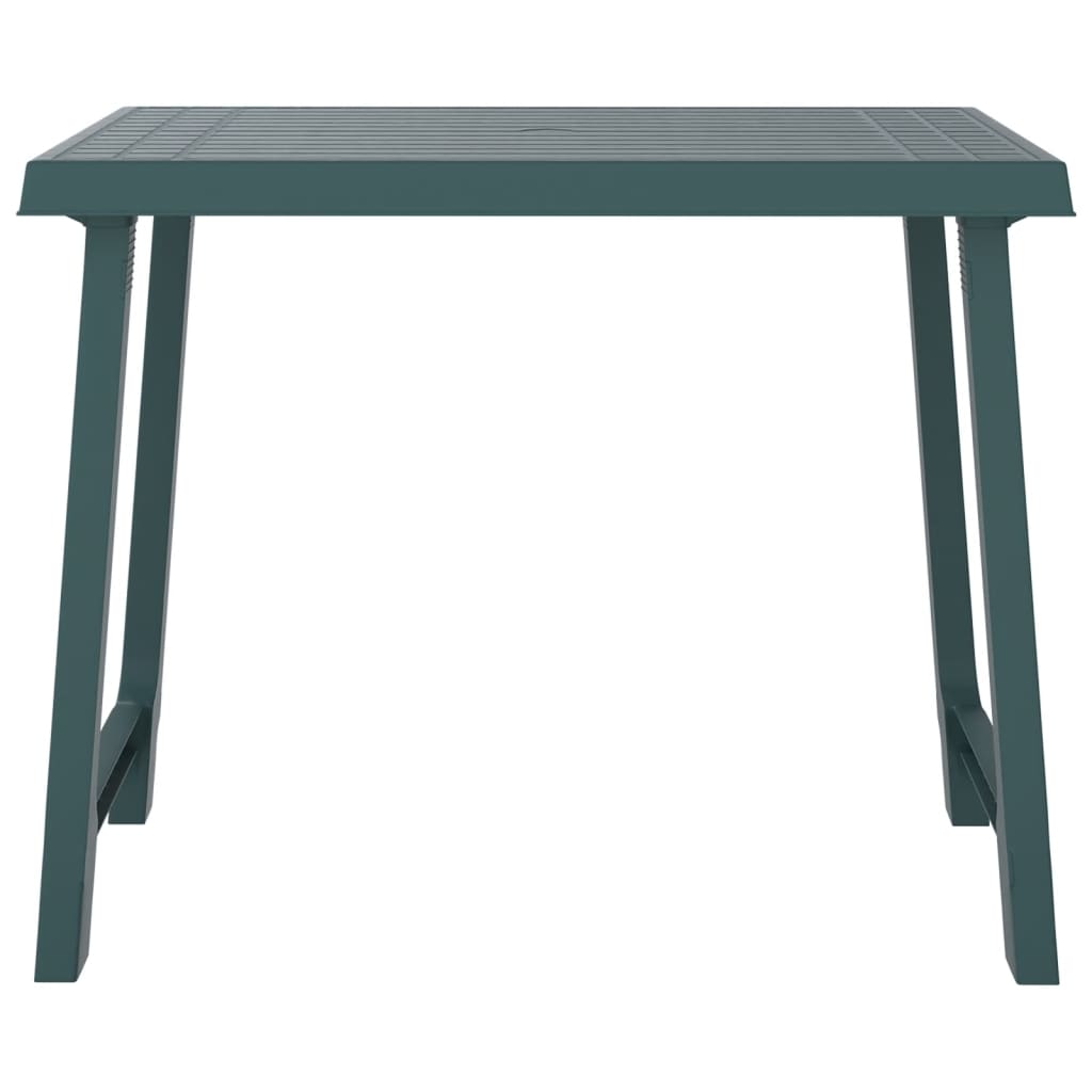 Mesa de camping con aspecto de madera PP verde 79x56x64 cm vidaXL