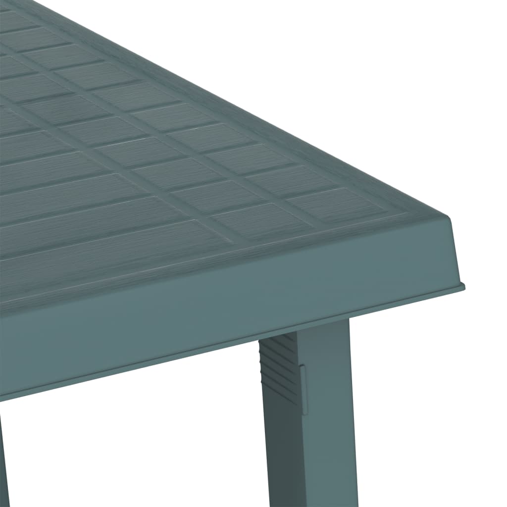 Mesa de camping con aspecto de madera PP verde 79x56x64 cm vidaXL