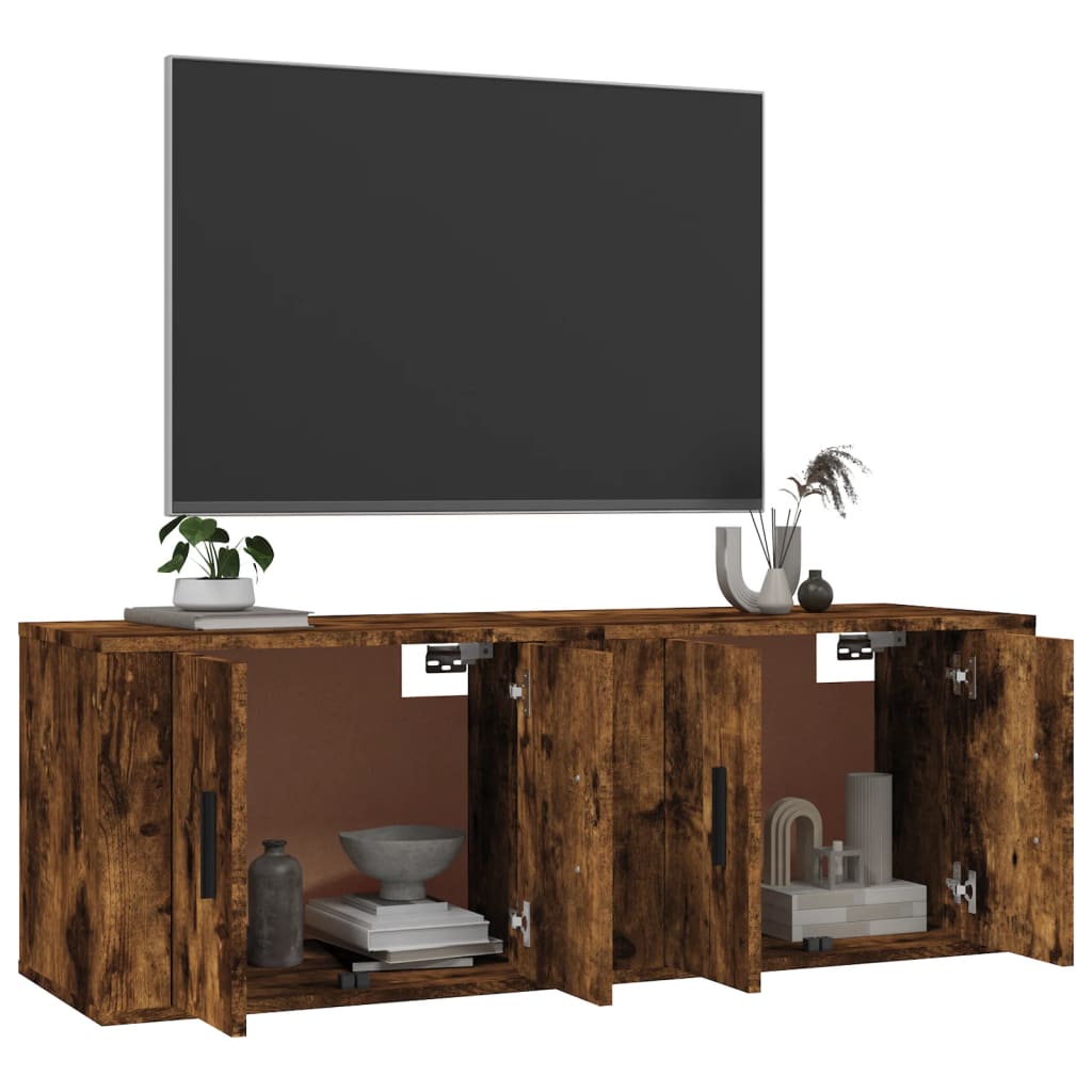 Mobili TV a muro 2 Oak fumati UDS 57x34,5x40 cm