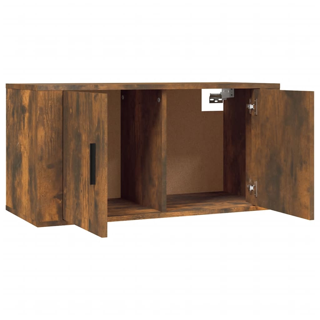 Muebles para TV de pared 2 uds roble ahumado 80x34,5x40 cm vidaXL