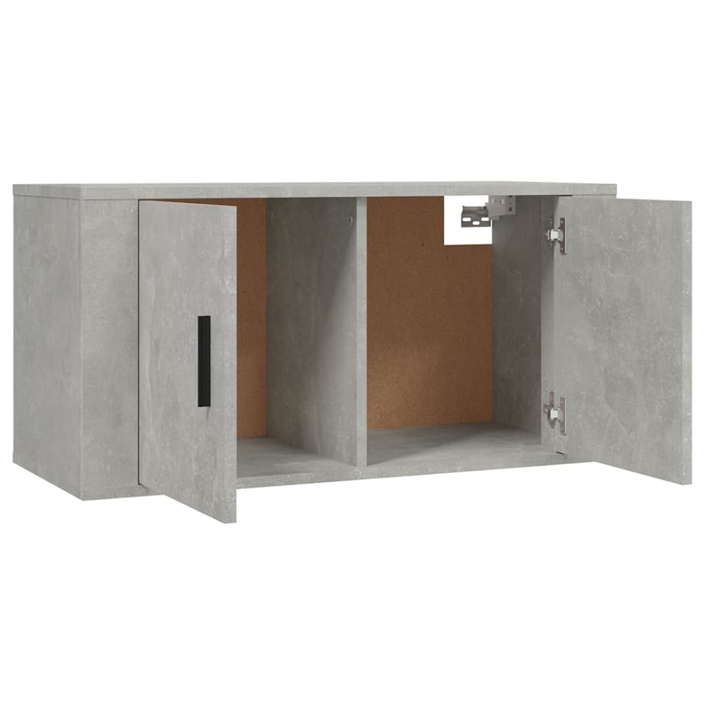 Muebles para TV de pared 3 uds gris hormigón 80x34,5x40 cm vidaXL