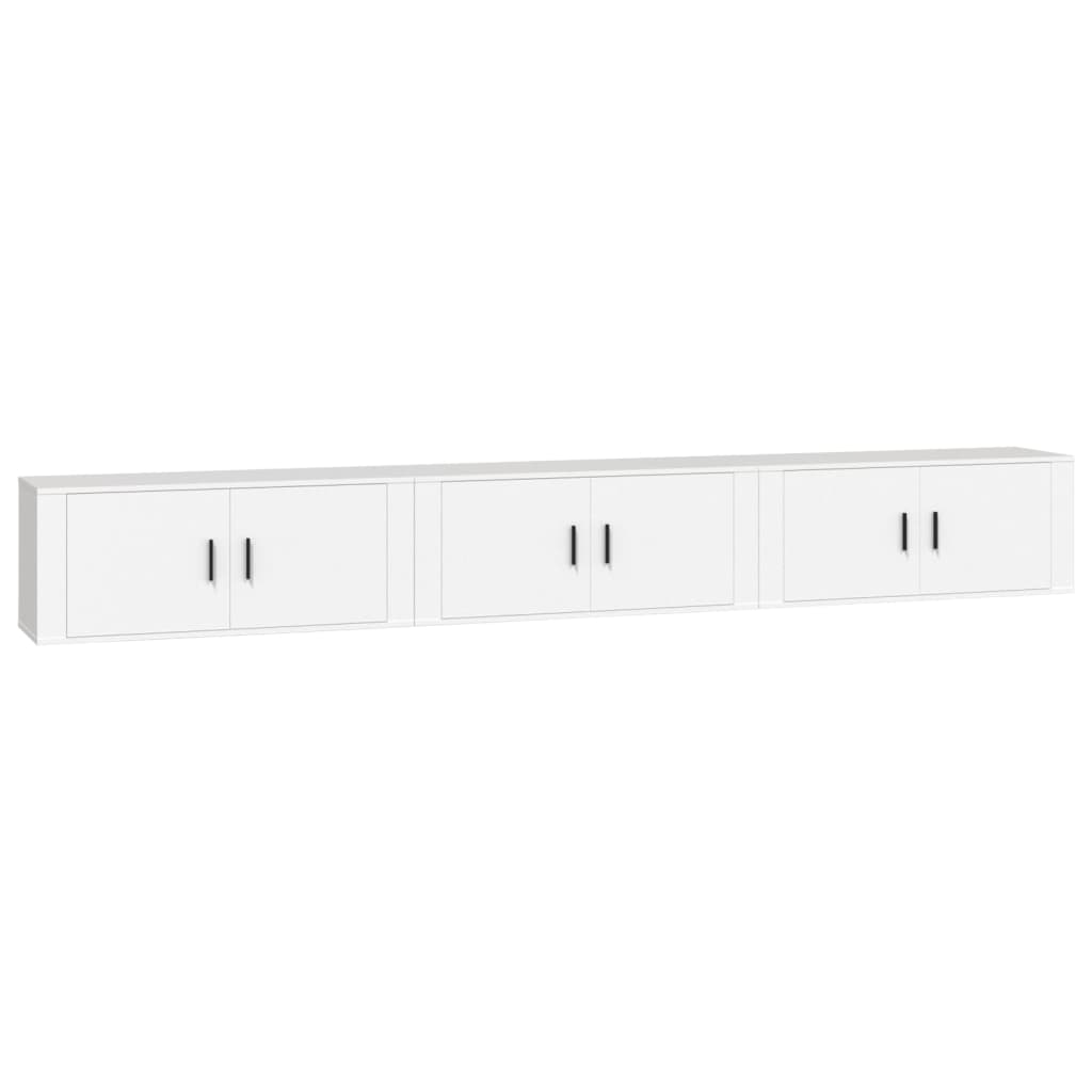 Muebles para TV de pared 3 uds blanco 100x34,5x40 cm vidaXL