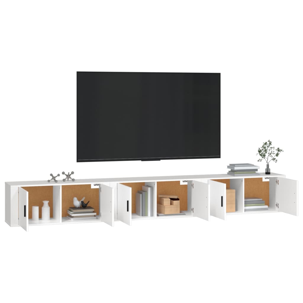 Muebles para TV de pared 3 uds blanco 100x34,5x40 cm vidaXL