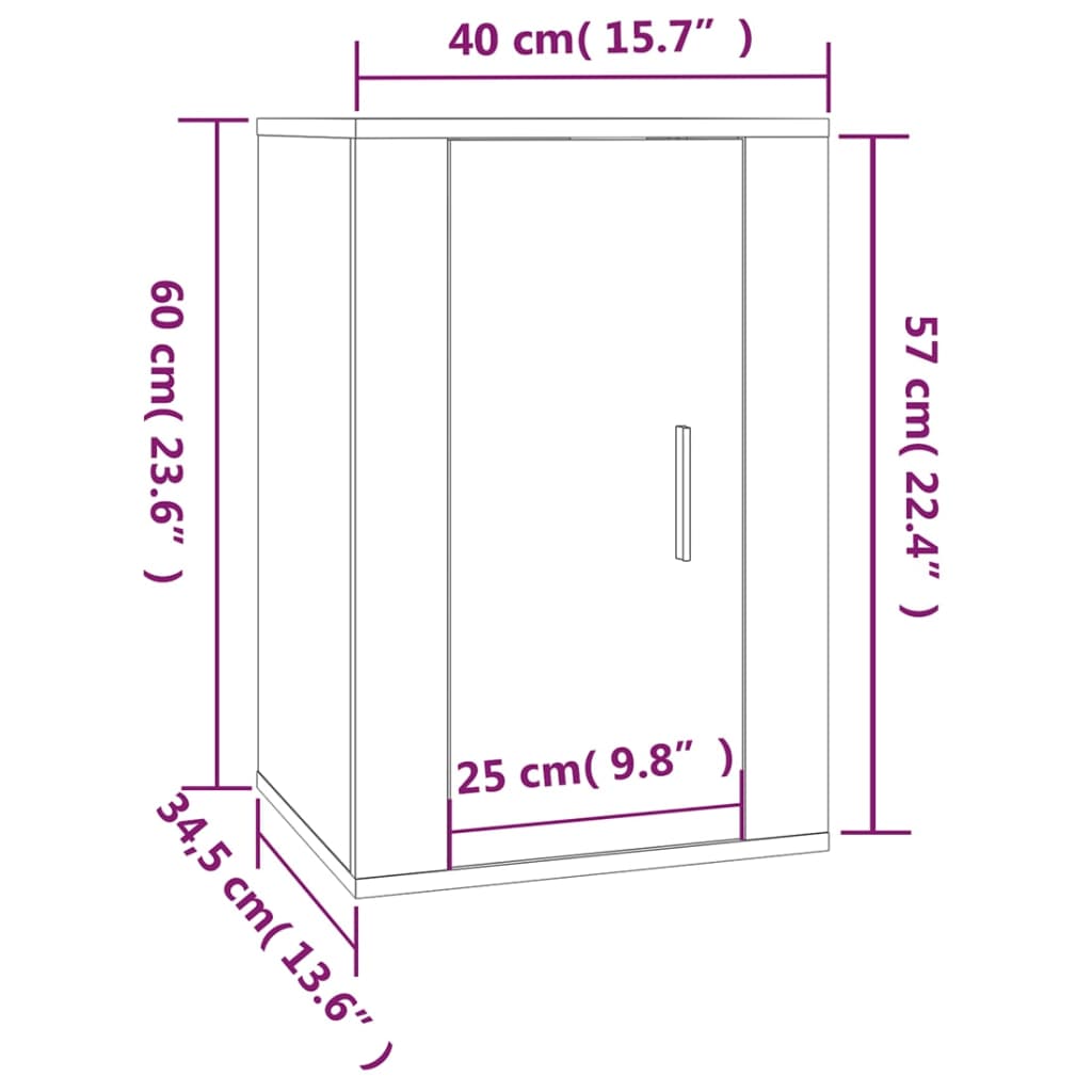 Set de muebles para TV 3 pzas madera gris Sonoma vidaXL