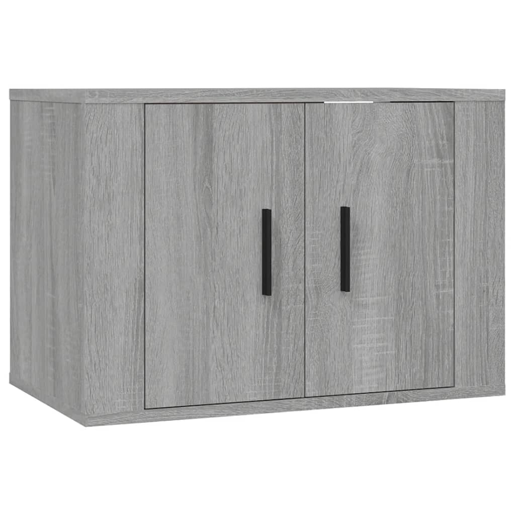 Set de muebles para TV 3 pzas madera gris Sonoma vidaXL